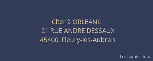 Citer &agrave; ORLEANS