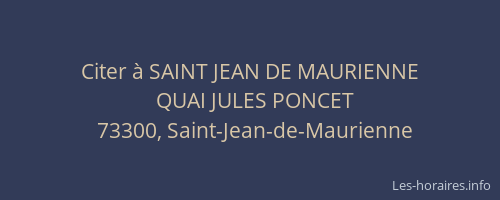 Citer &agrave; SAINT JEAN DE MAURIENNE