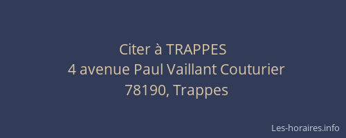 Citer &agrave; TRAPPES
