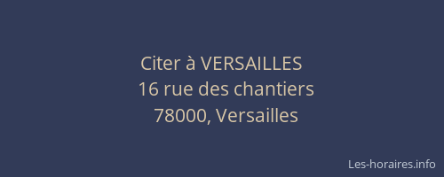 Citer à VERSAILLES