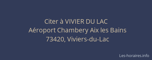 Citer &agrave; VIVIER DU LAC