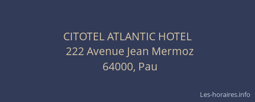 CITOTEL ATLANTIC HOTEL