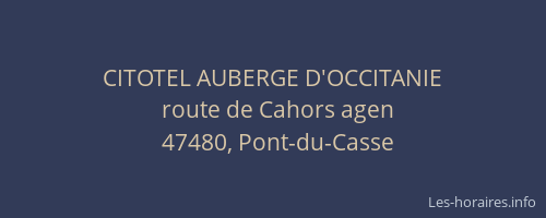 CITOTEL AUBERGE D'OCCITANIE