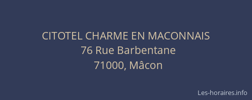 CITOTEL CHARME EN MACONNAIS
