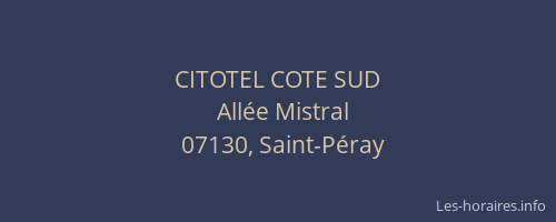 CITOTEL COTE SUD