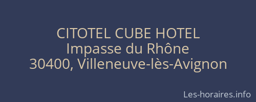 CITOTEL CUBE HOTEL