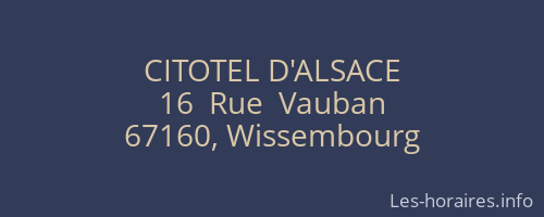 CITOTEL D'ALSACE