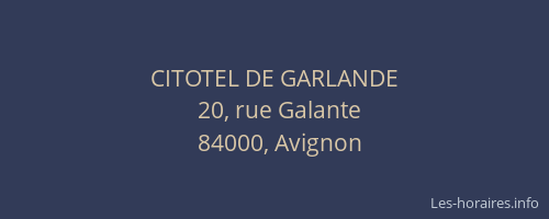 CITOTEL DE GARLANDE