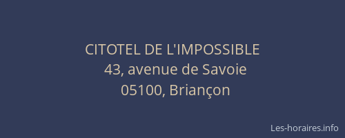 CITOTEL DE L'IMPOSSIBLE