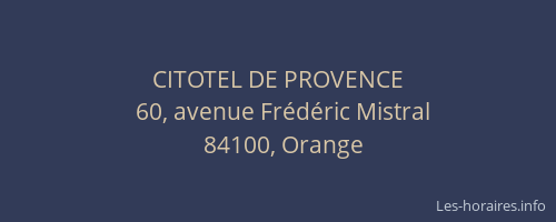 CITOTEL DE PROVENCE