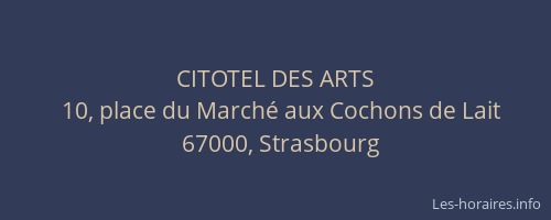 CITOTEL DES ARTS