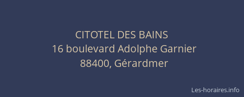CITOTEL DES BAINS