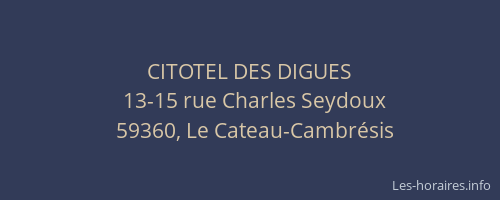 CITOTEL DES DIGUES
