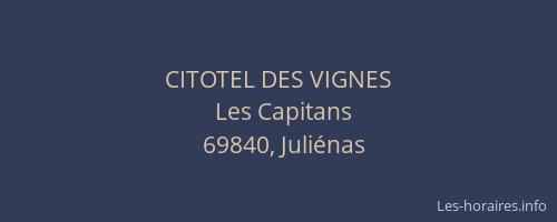 CITOTEL DES VIGNES