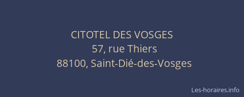 CITOTEL DES VOSGES