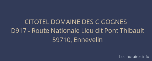 CITOTEL DOMAINE DES CIGOGNES