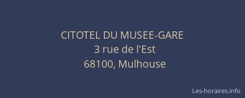 CITOTEL DU MUSEE-GARE