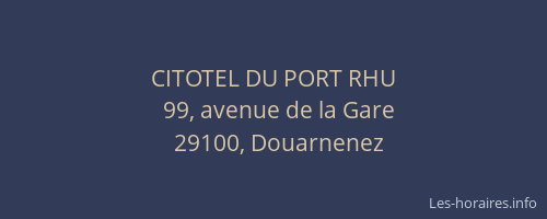 CITOTEL DU PORT RHU