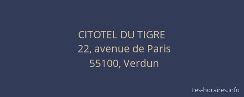 CITOTEL DU TIGRE