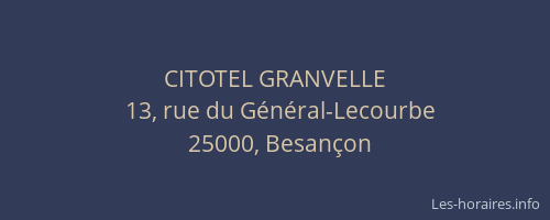 CITOTEL GRANVELLE