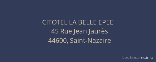 CITOTEL LA BELLE EPEE