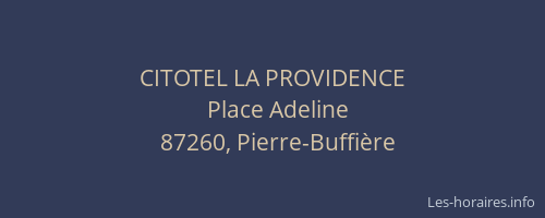 CITOTEL LA PROVIDENCE