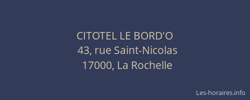 CITOTEL LE BORD'O