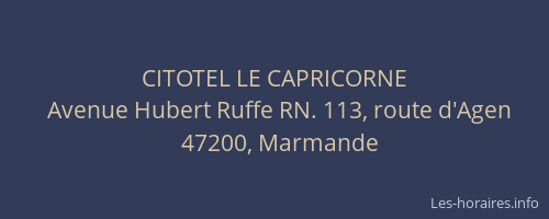CITOTEL LE CAPRICORNE