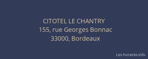 CITOTEL LE CHANTRY