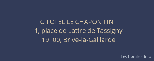 CITOTEL LE CHAPON FIN
