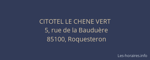 CITOTEL LE CHENE VERT