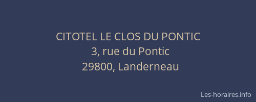 CITOTEL LE CLOS DU PONTIC