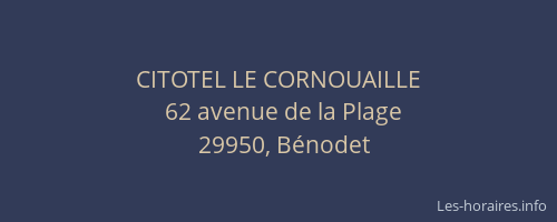 CITOTEL LE CORNOUAILLE