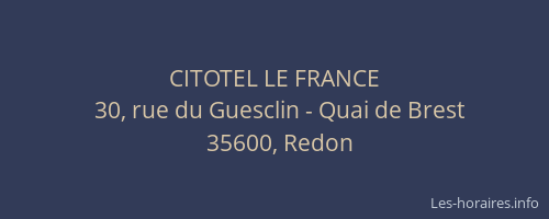 CITOTEL LE FRANCE
