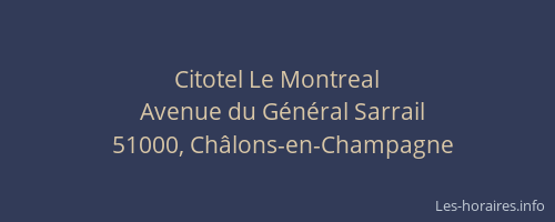Citotel Le Montreal