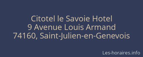 Citotel le Savoie Hotel