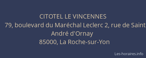 CITOTEL LE VINCENNES