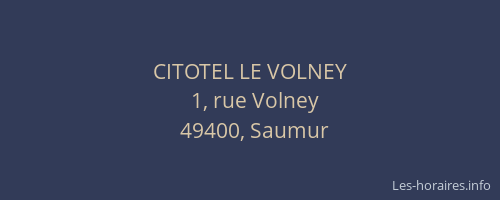CITOTEL LE VOLNEY