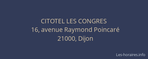 CITOTEL LES CONGRES