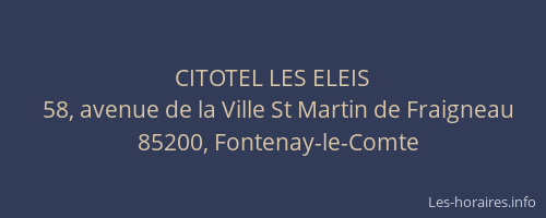 CITOTEL LES ELEIS