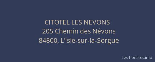 CITOTEL LES NEVONS