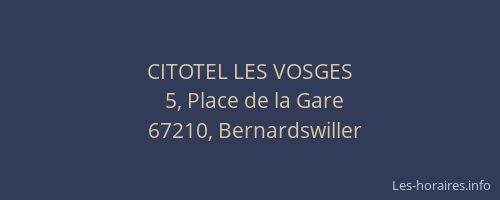 CITOTEL LES VOSGES