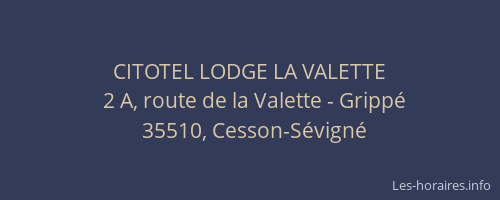 CITOTEL LODGE LA VALETTE