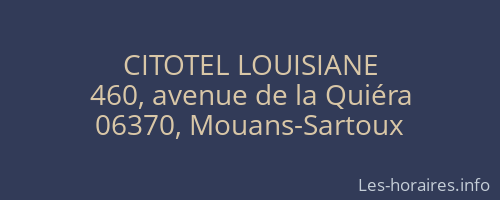 CITOTEL LOUISIANE