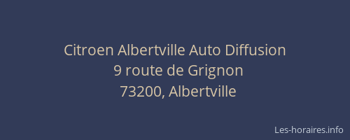 Citroen Albertville Auto Diffusion