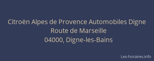 Citroën Alpes de Provence Automobiles Digne