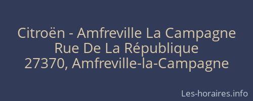 Citroën - Amfreville La Campagne