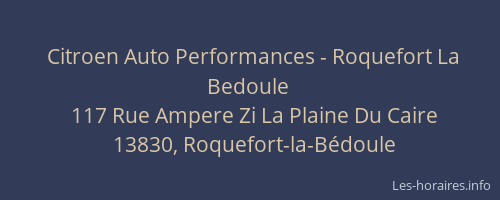 Citroen Auto Performances - Roquefort La Bedoule