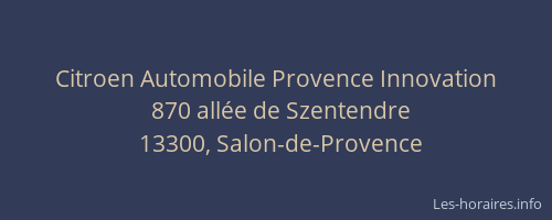 Citroen Automobile Provence Innovation