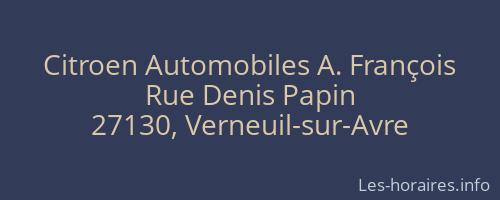 Citroen Automobiles A. François